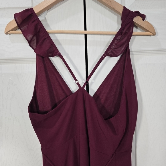 Lulu’s Here’s To Us Maxi Dress medium Wrap Special Ocassion Bridal Party Evening - Picture 9 of 15